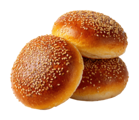 Baking delicious sesame buns kitchen food isolated on transparent background