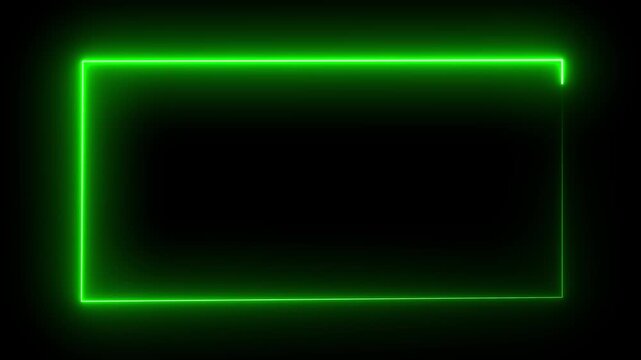 streaming neon glowing facecam frame animation abstract background, overlay for youtube live stream videos