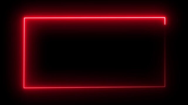 streaming neon glowing facecam frame animation abstract background, overlay for youtube live stream videos