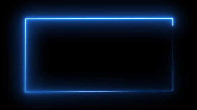 streaming neon glowing facecam frame animation abstract background, overlay for youtube live stream videos