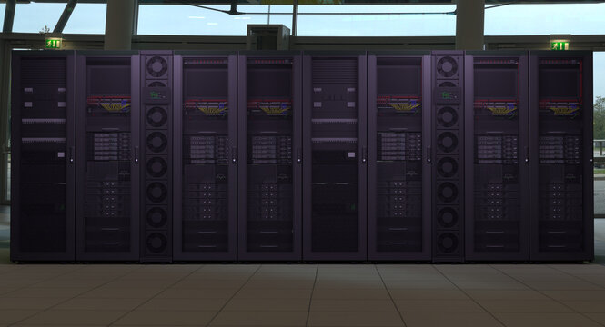 server racks in a data center