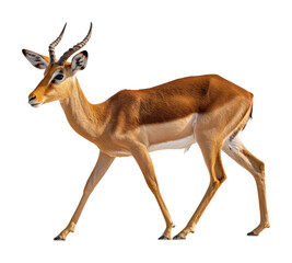 Obraz premium Graceful antelope in motion savanna landscape wildlife isolated on transparent background