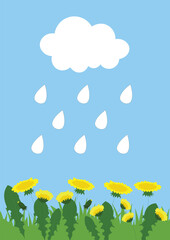 Obraz premium Rainy day design over blue background, vector illustration. EPS10