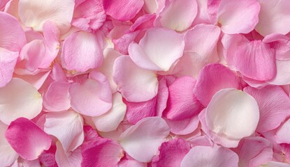 Delicate pink rose petals