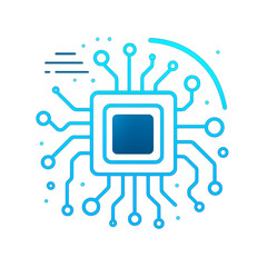 Circuit Board Microchip CPU Icon PNG Transparent Background