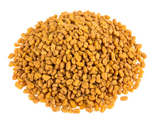 Fototapeta premium Dried Fenugreek Seeds Isolated on White Background