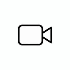 Simple outline icon of a video camera for digital media and content creation