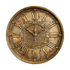 Vintage clock display antique shop isolated on transparent background