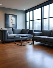 modern living room with sofa