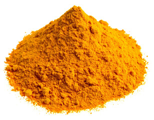 Ground Turmeric Powder Isolated on White Background