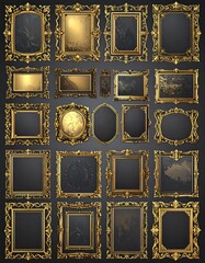 Golden picture frames