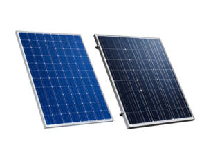 Dual Solar Panel Designs for Renewable Energy, isolated on transparent background