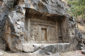 Treasure Valley. King Midas Tomb Monument in Ancient Phrygian Vale, Turkey