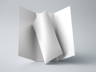 Trifold Menu Mockup: Three-dimensional Design Template for Booklet or Flier