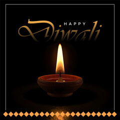 happy diwali poster design