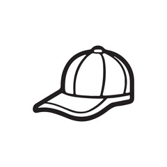 Cricket Cap Vector icon. Cricket Cap Vector icon. Cricket & Baseball Caps: Headgear with Visors.