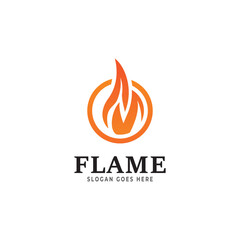 fire logo vector icon template