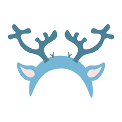 Cartoon Reindeer Antler Headband Illustration
