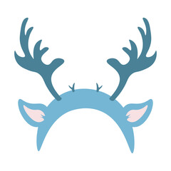 Cartoon Reindeer Antler Headband Illustration