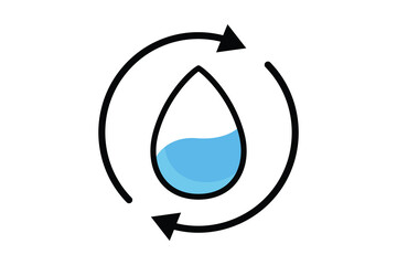 Refill icon. lineal icon style. icon related to zero waste. water elements vector illustration