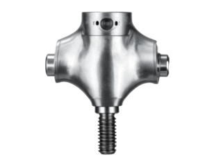 Untitled design - Proximal Tibial Posterior Plate Implant with Screws, Front View, Isolated on Transparent Background