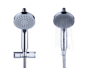 Modern Shower Head Pair Collection isolated on transparent background