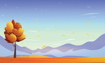 vector illustration of a mountain landscape