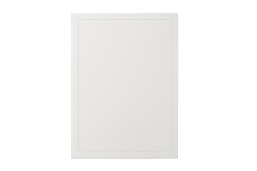 White cabinet door with recessed panel isolated on white background, clean minimal style for template or interior design layout. Ai generative