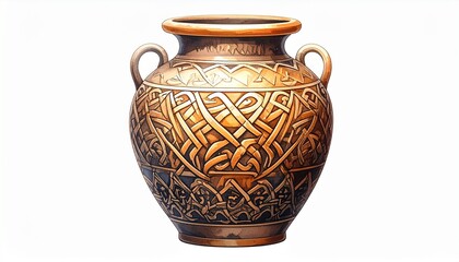 ancient greek vase isolated