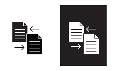 File transfer icon symbol collection. Flat vector stock illustration.