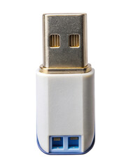 Isolated USB Adapter for Wireless Mouse Receiver with Blue Accents on White