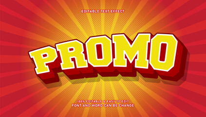Editable 3D style promo text effect