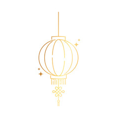 Chinese New Year elements. Vector lantern with transparent background eps 10