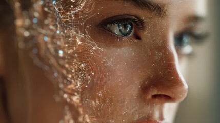 An elegant and artistic visualization of Zero-click Search, a concept of effortless information retrieval.