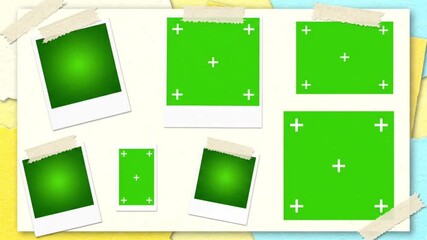 set of blank photo frames