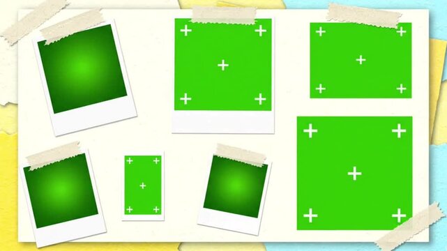 set of blank photo frames