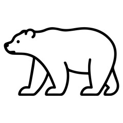 grizzly bear icon or logo symbol line vector illustration 