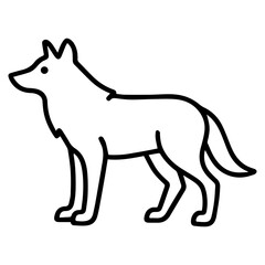 gray wolf icon or logo symbol line vector illustration 