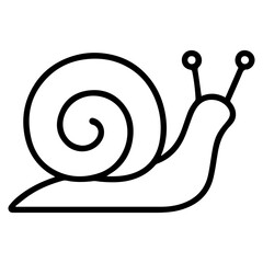 snail icon or logo symbol line vector illustration 