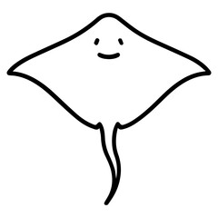  stingrays icon or logo symbol line vector illustration 