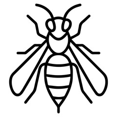 hornets icon or logo symbol line vector illustration 