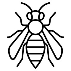 wasps icon or logo symbol line vector illustration 