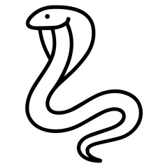 Fototapeta premium king cobra icon or logo symbol line vector illustration 