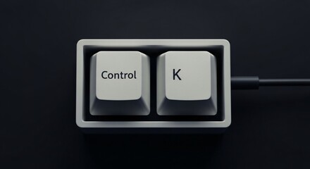 Control K keyboard shortcut, digital interface concept