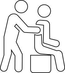 Physical Therapy Icon, Rehabilitation, Exercise, Massage, Recovery, Muscle Strength, Fitness, Health, Medical Treatment, and Wellness Care Symbols in Modern Vector Style, used for web page mobile