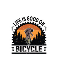 Astronaut Cycling T-shirt Design