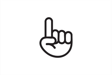 Obraz premium Simple hand symbol for business direction, teamwork, and motivation design projects