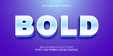 3d bold text effect, editable text template