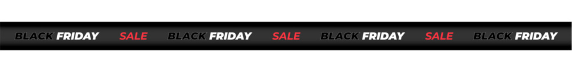 Black ribbon with text Black Friday, sale, Isolated on transparent background, perfect for banners, headers, ads, email campaigns, and web design