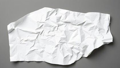 Obraz premium A crumpled sheet of white paper lies on a flat surface, creases deeply etched, background, background texture